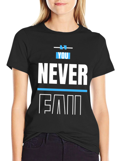 Camiseta Negra Nunca Fallas para Hombre