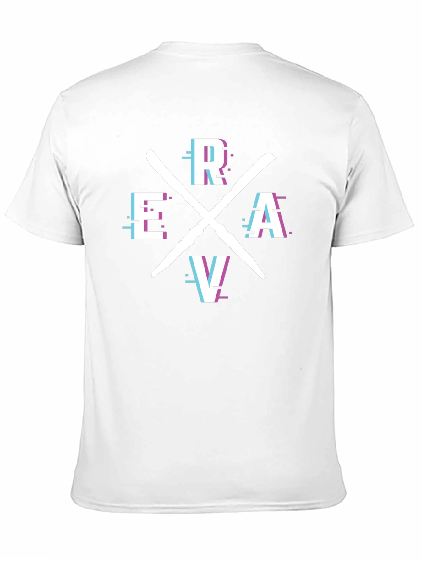 Camiseta Negra Estampada ERAV - Diseño Moderno