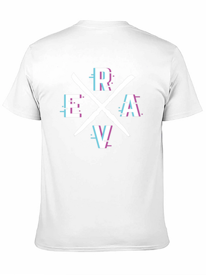 Camiseta Negra Estampada ERAV - Diseño Moderno