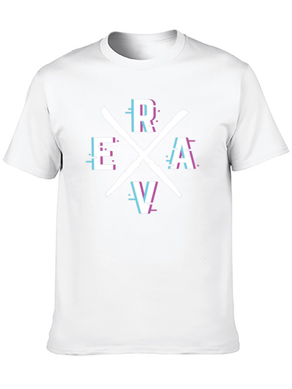 Camiseta Negra Estampada ERAV - Diseño Moderno