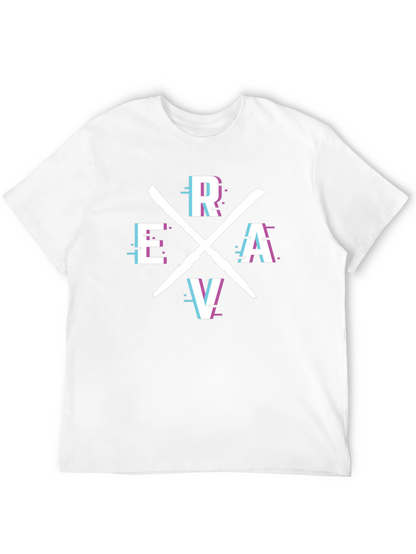 Camiseta Negra Estampada ERAV - Diseño Moderno