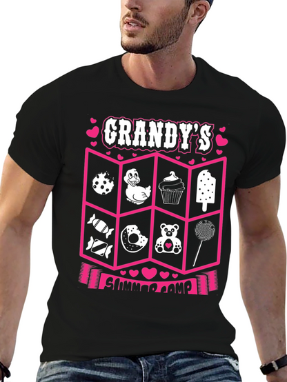 Camiseta Negra: Campamento de Verano de Grandy