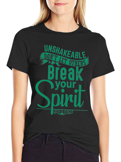 Camiseta Negra con Mensaje Inspirador en Verde