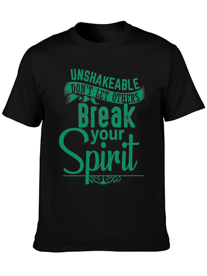 Camiseta Negra con Mensaje Inspirador en Verde