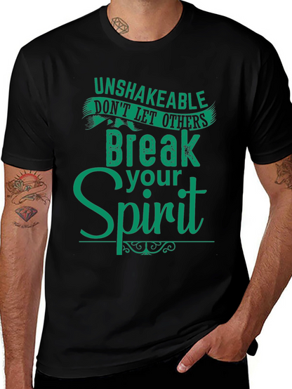 Camiseta Negra con Mensaje Inspirador en Verde