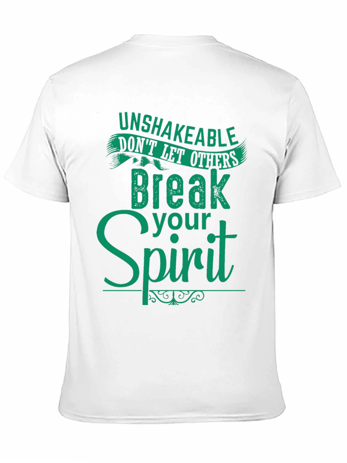 Camiseta Negra con Mensaje Inspirador en Verde