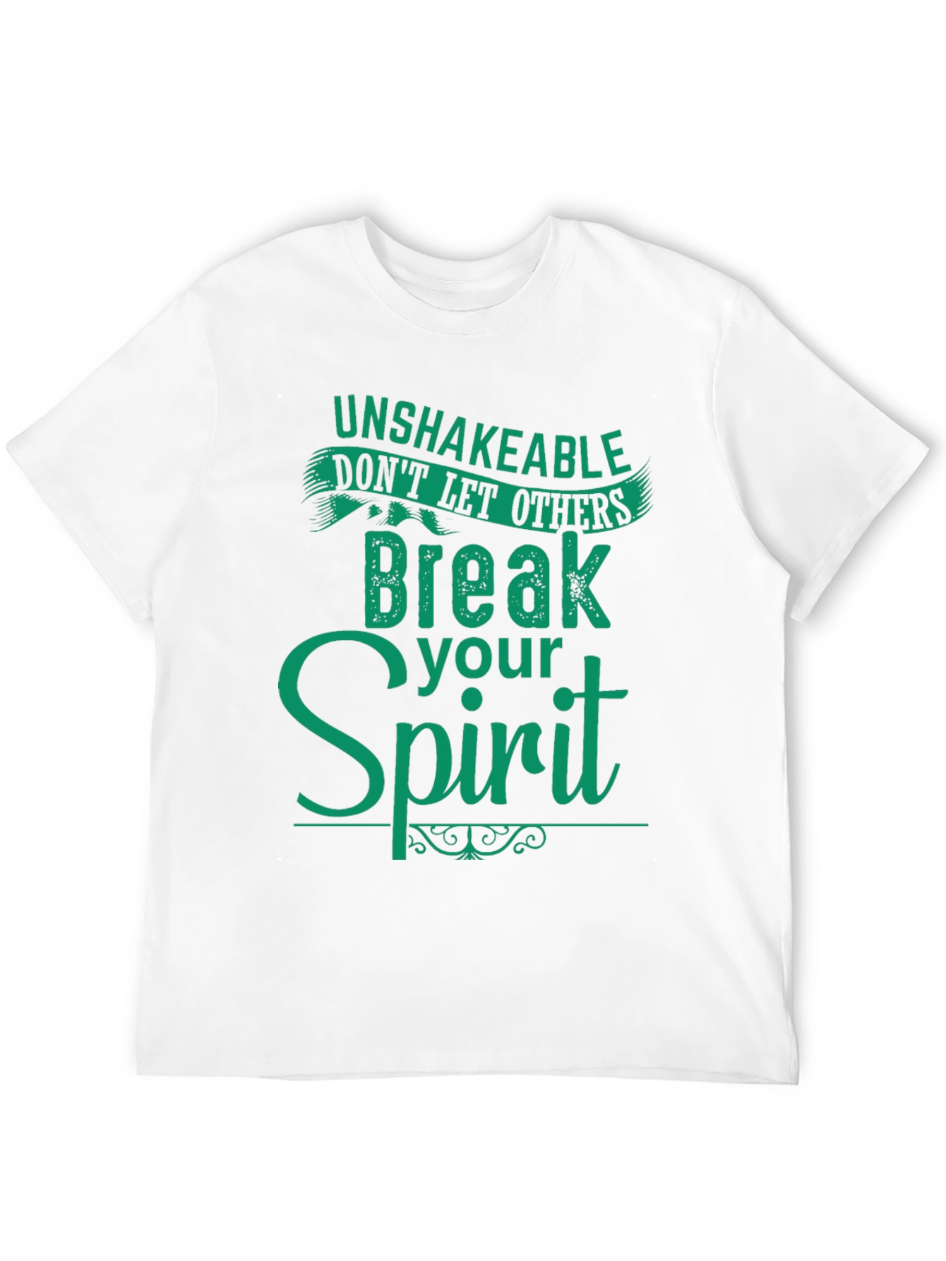 Camiseta Negra con Mensaje Inspirador en Verde