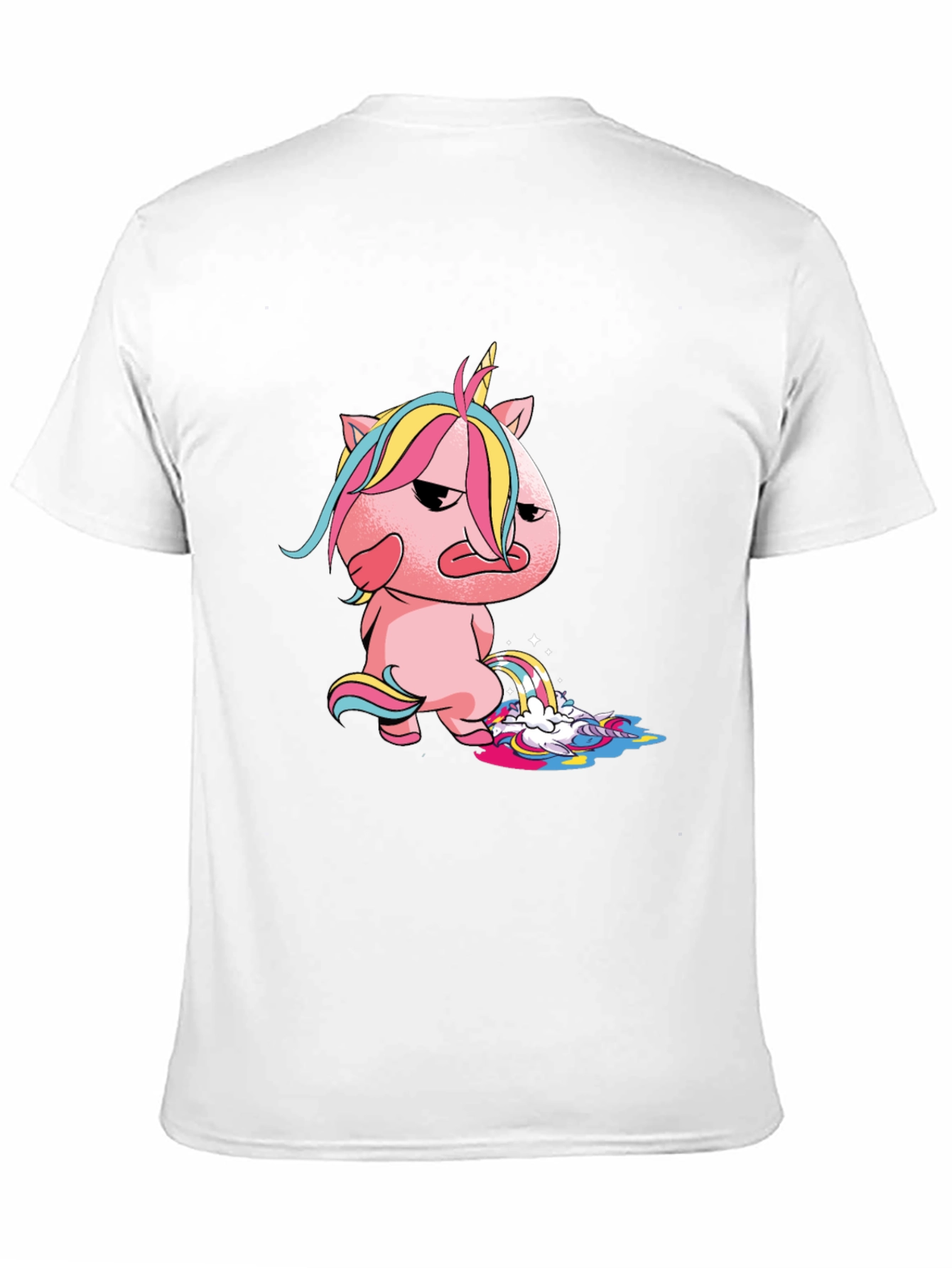 Camiseta Negra con Unicornio Malhumorado