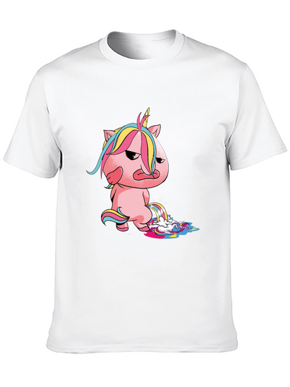Camiseta Negra con Unicornio Malhumorado