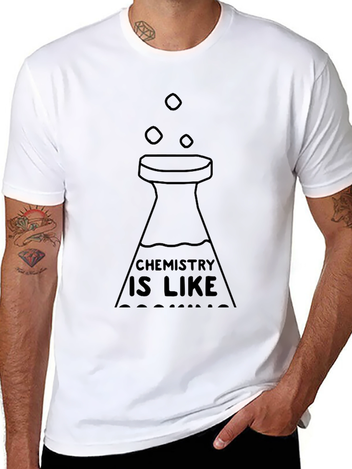 Camiseta Negra: Química es Como Cocinar