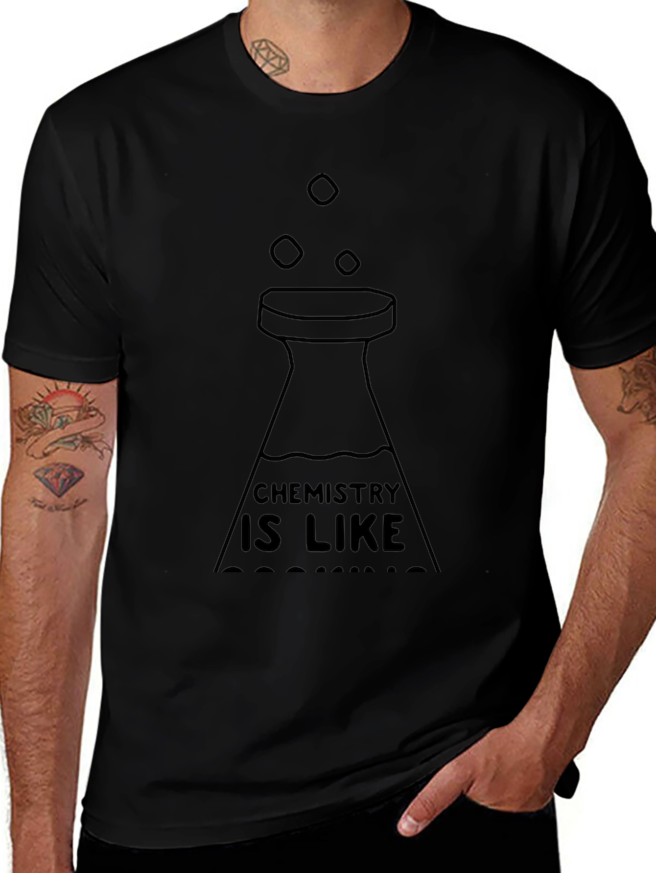 Camiseta Negra: Química es Como Cocinar