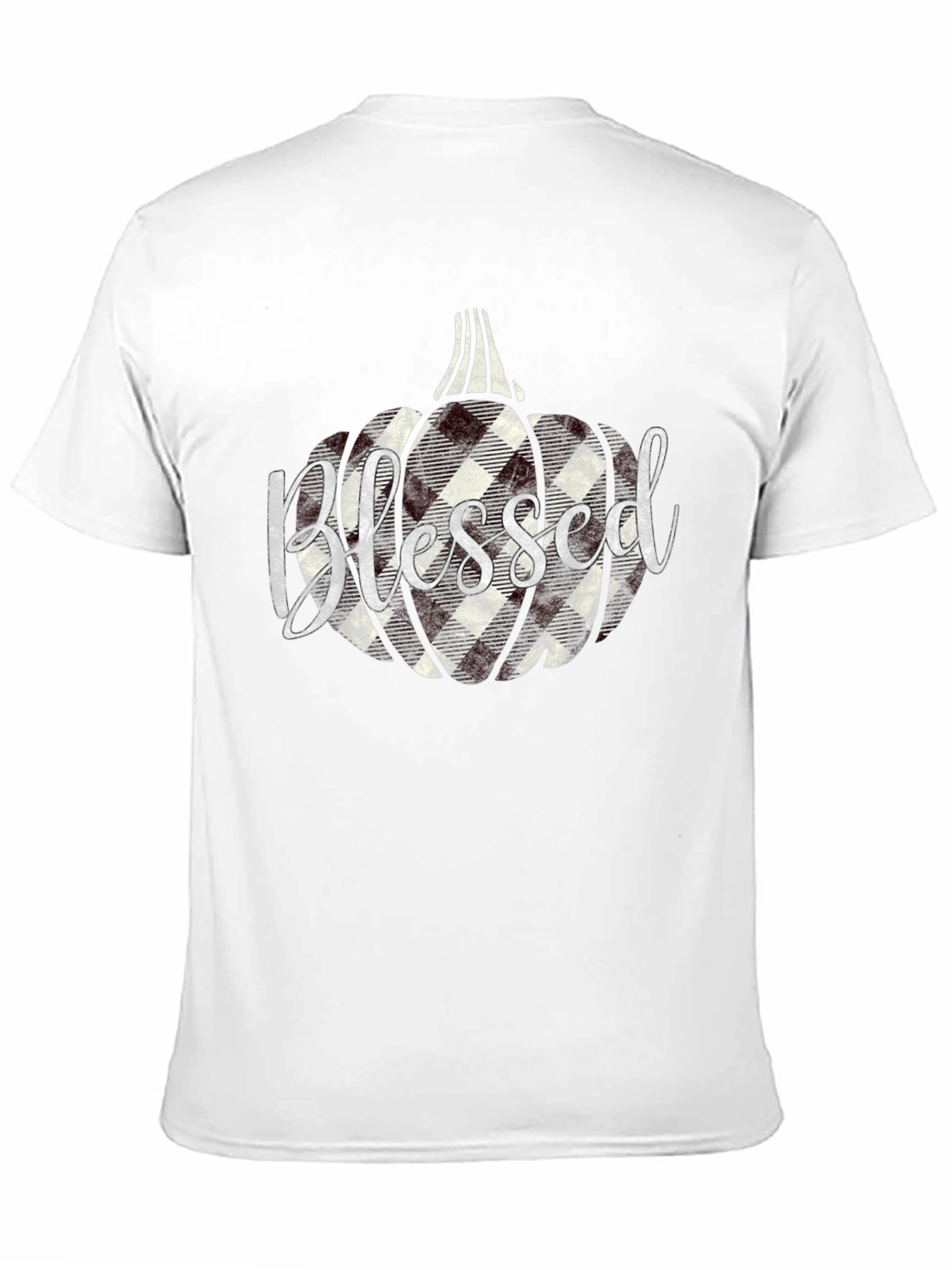 Camiseta Negra Estampada Calabaza Blessed