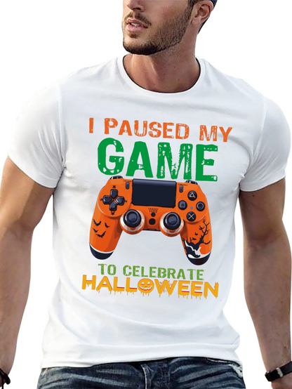 Camiseta Gamer Halloween: Pausé Mi Juego
