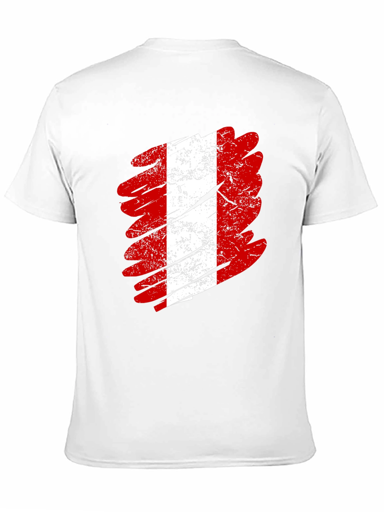 Camiseta Negra con Diseño de Bandera Peruana