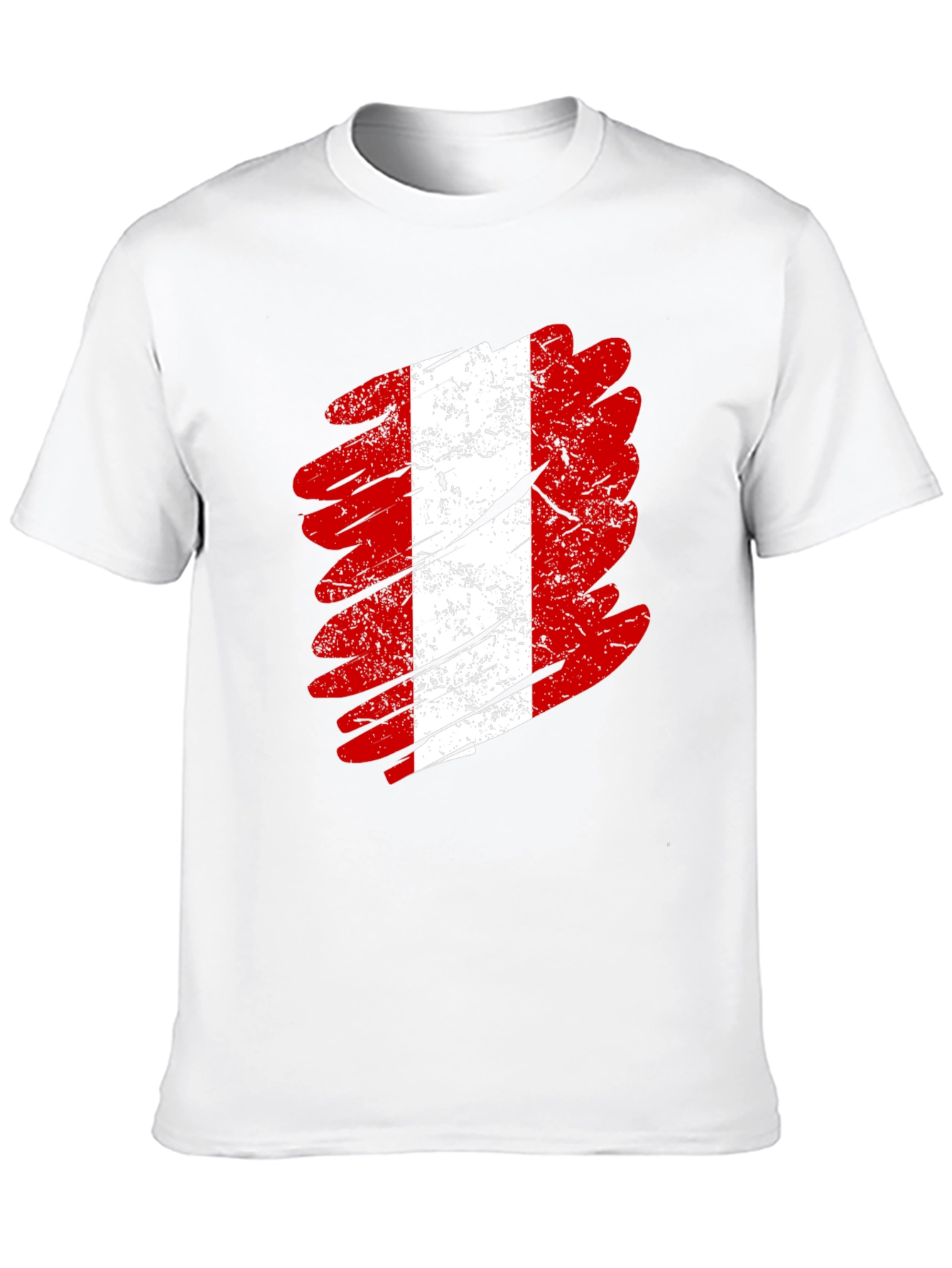 Camiseta Negra con Diseño de Bandera Peruana