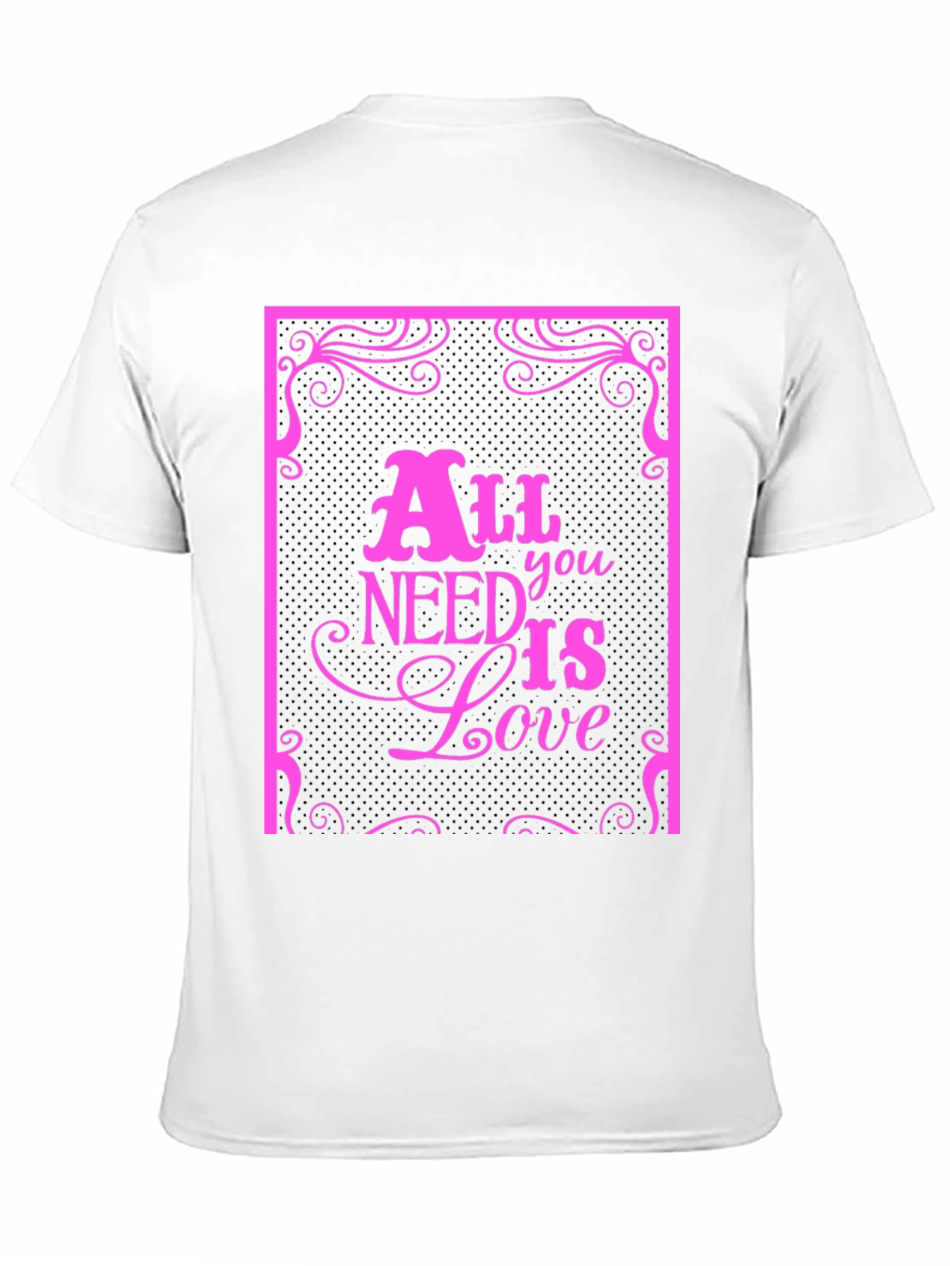 Camiseta Negra con Diseño All You Need Is Love