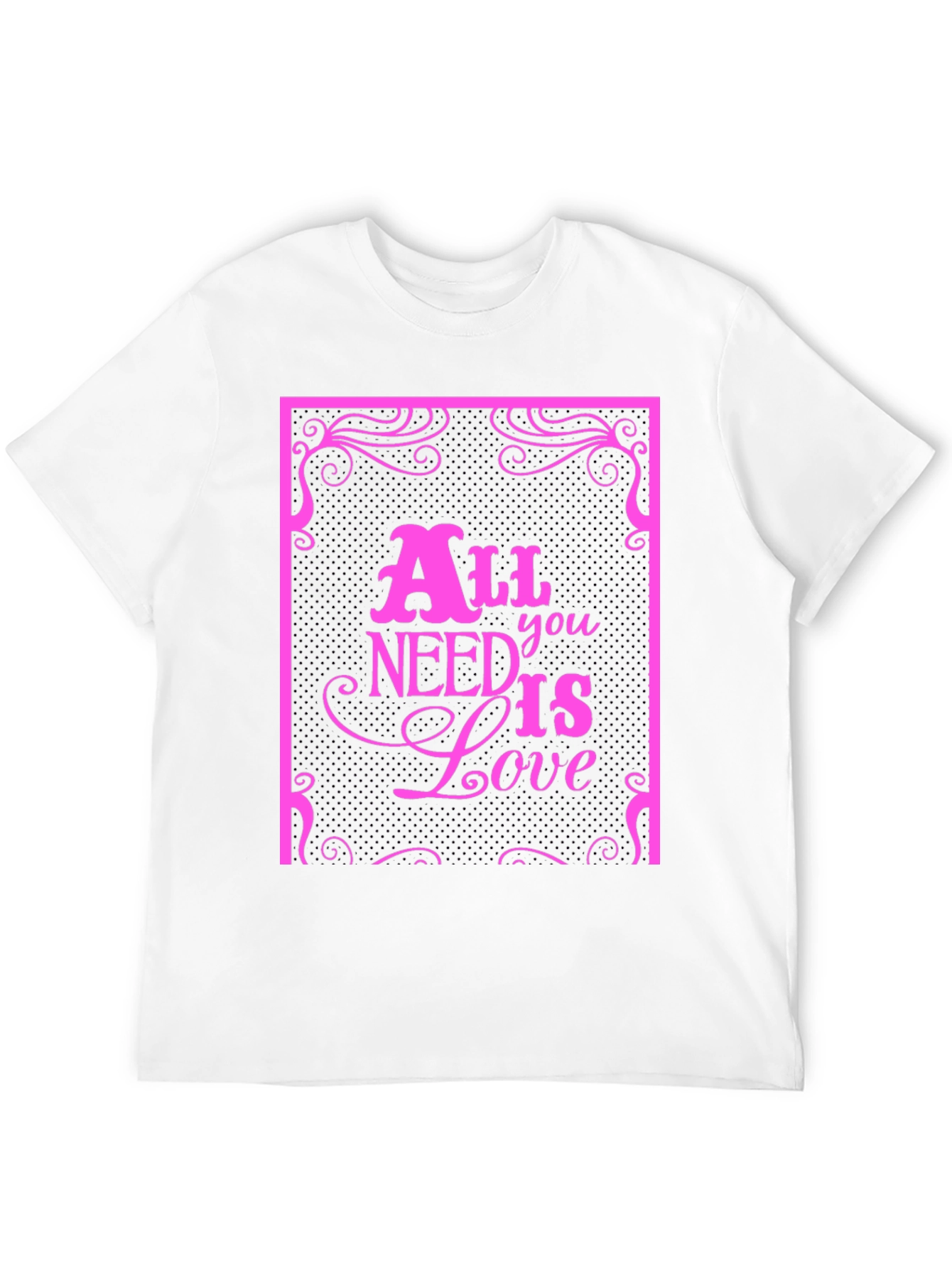 Camiseta Negra con Diseño All You Need Is Love