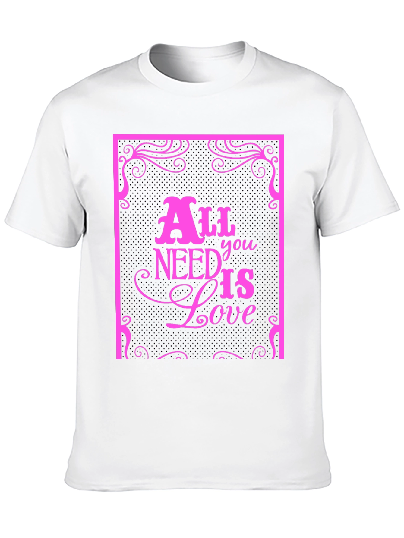 Camiseta Negra con Diseño All You Need Is Love