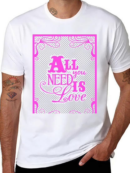 Camiseta Negra con Diseño All You Need Is Love