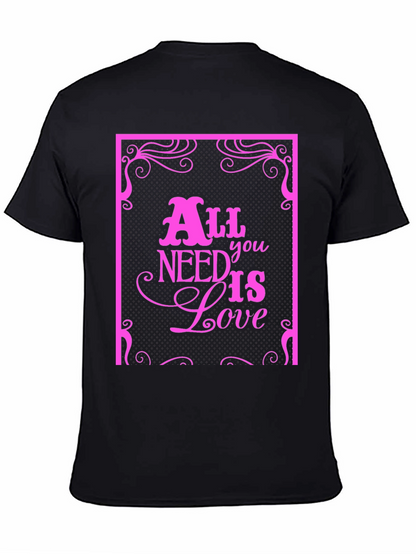 Camiseta Negra con Diseño All You Need Is Love