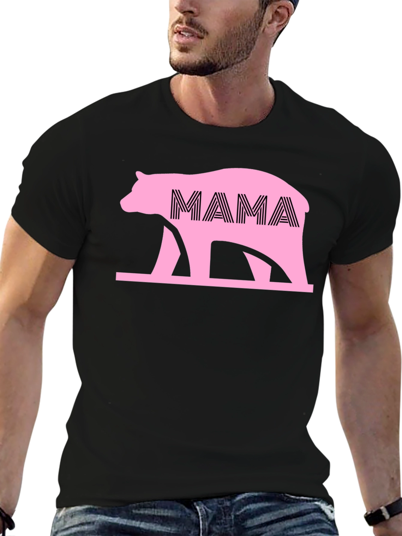 Camiseta Negra Oso Mama