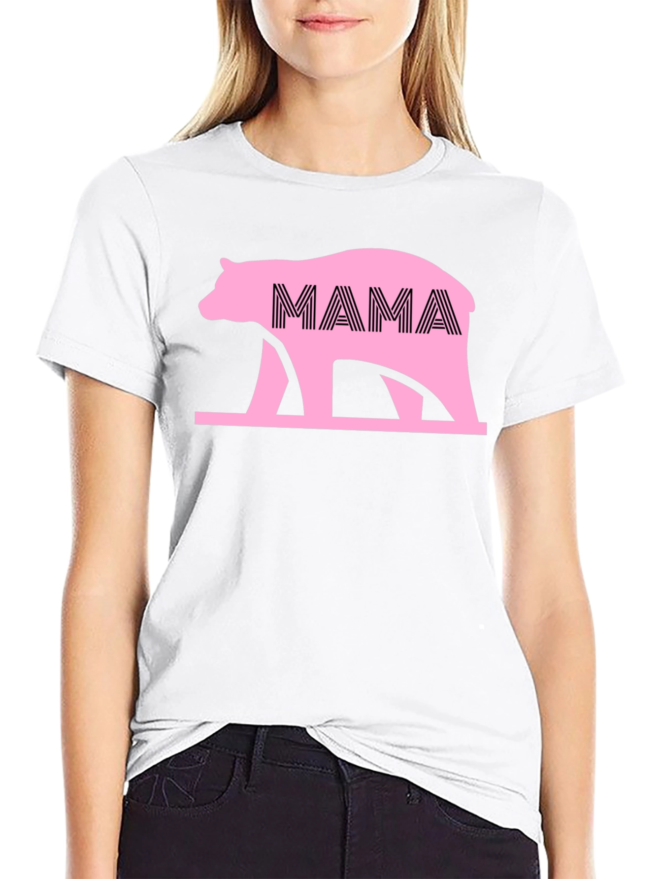 Camiseta Negra Oso Mama