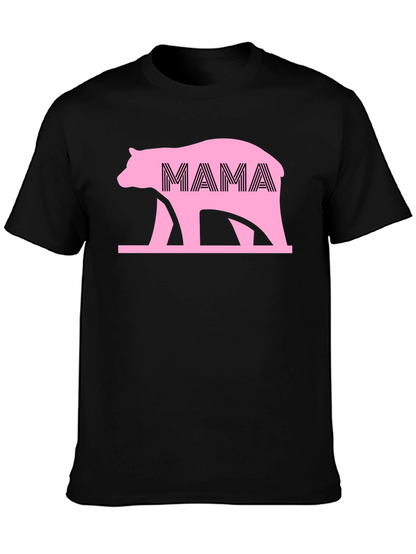 Camiseta Negra Oso Mama
