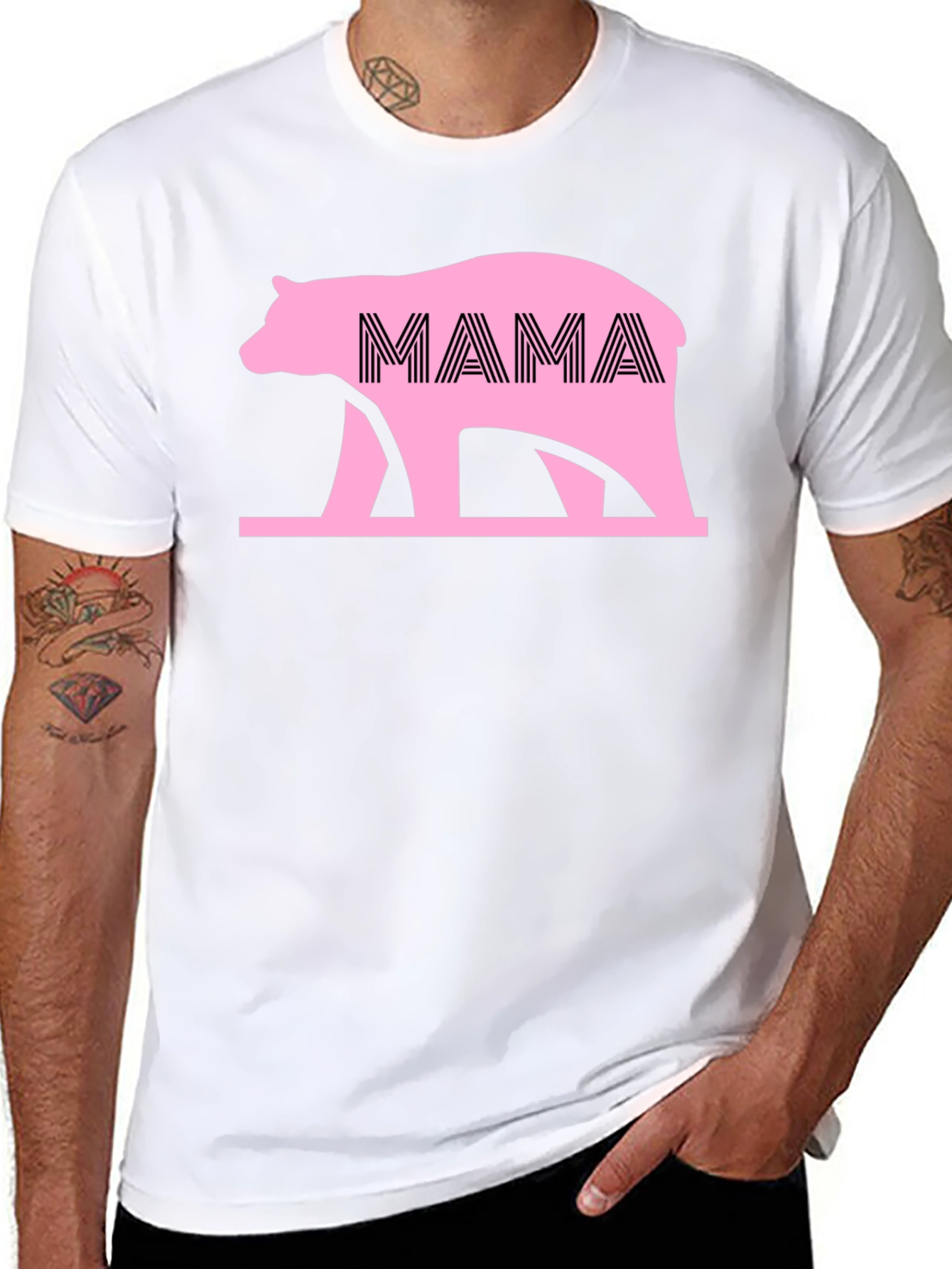 Camiseta Negra Oso Mama