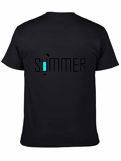 Camiseta Negra Hombre Diseño Verano Moderno