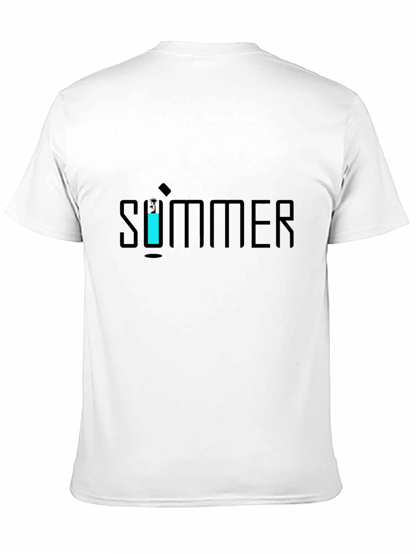 Camiseta Negra Hombre Diseño Verano Moderno