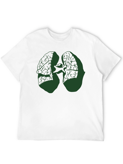 Camiseta Negra con Diseño Anatómico Verde