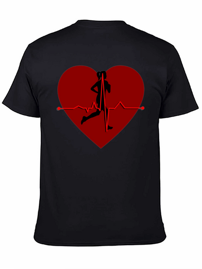 Camiseta Negra Corazón Running