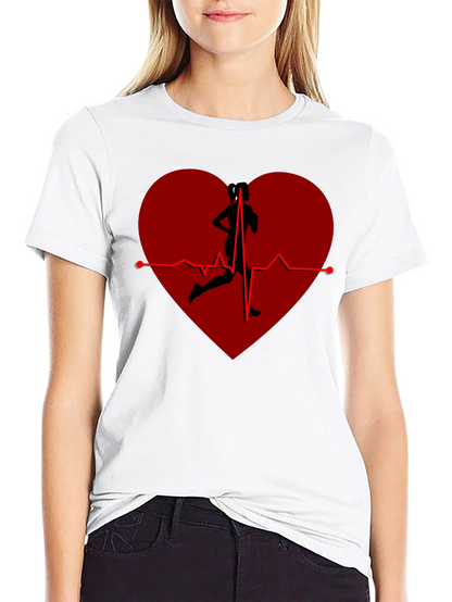 Camiseta Negra Corazón Running