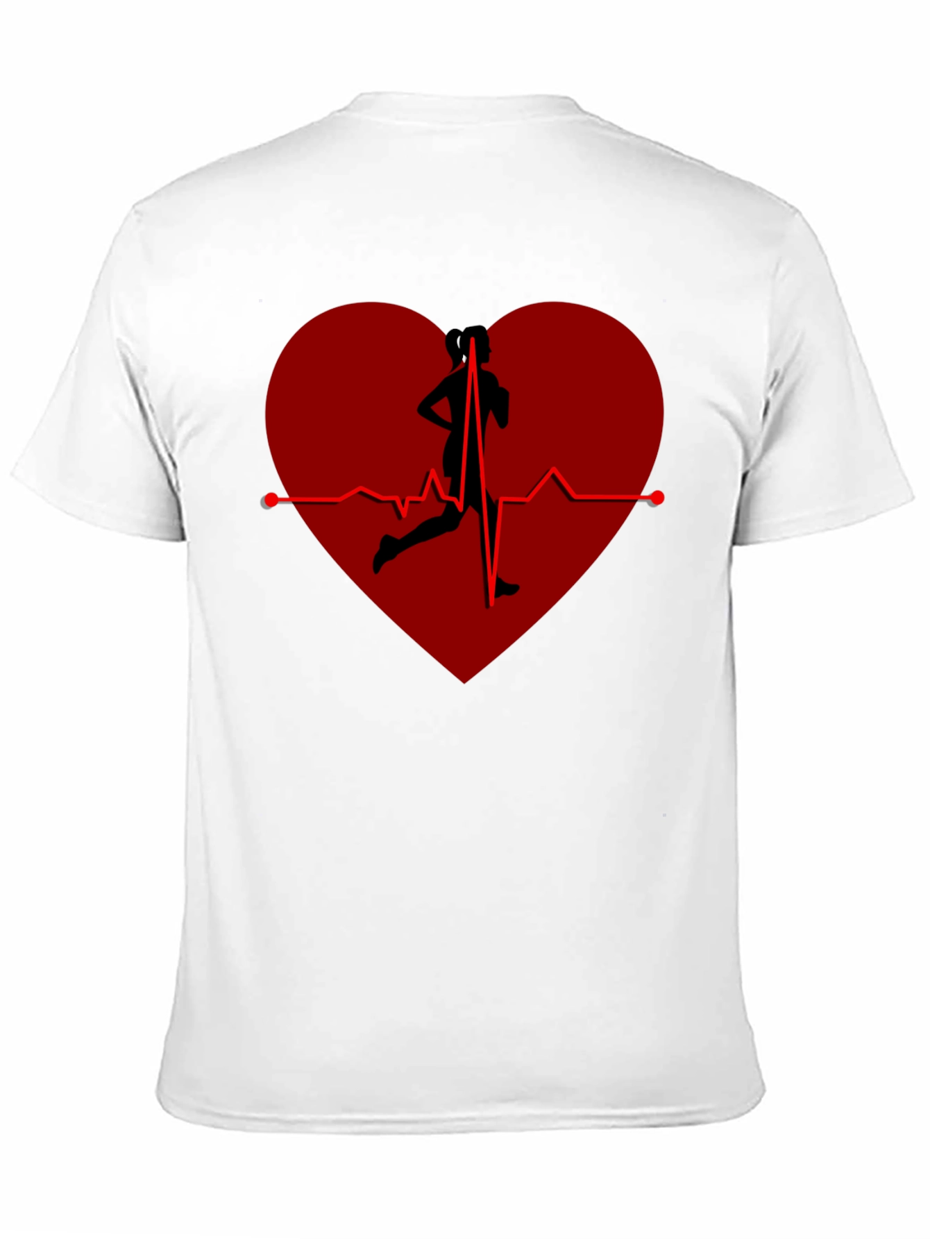 Camiseta Negra Corazón Running