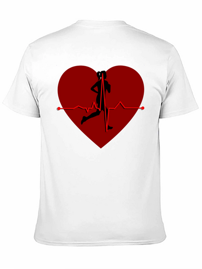Camiseta Negra Corazón Running