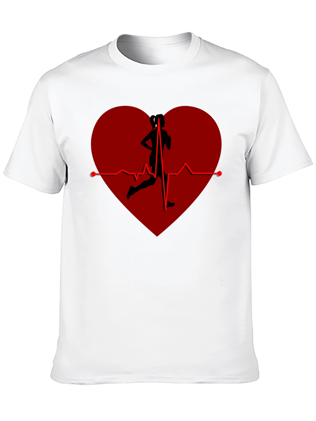 Camiseta Negra Corazón Running