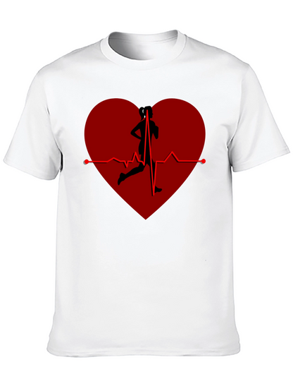 Camiseta Negra Corazón Running