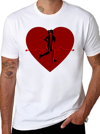 Camiseta Negra Corazón Running