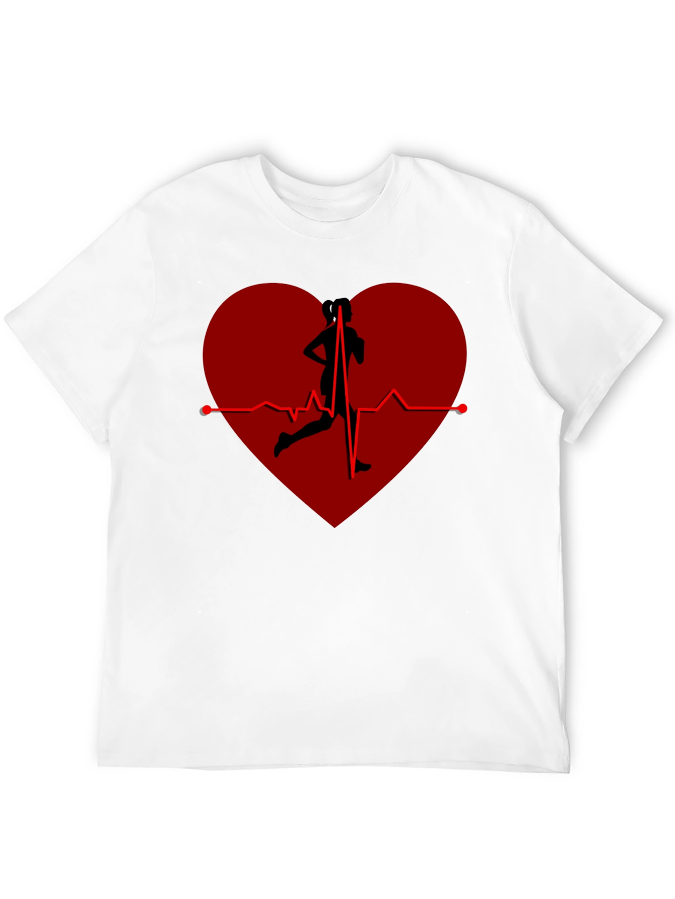 Camiseta Negra Corazón Running