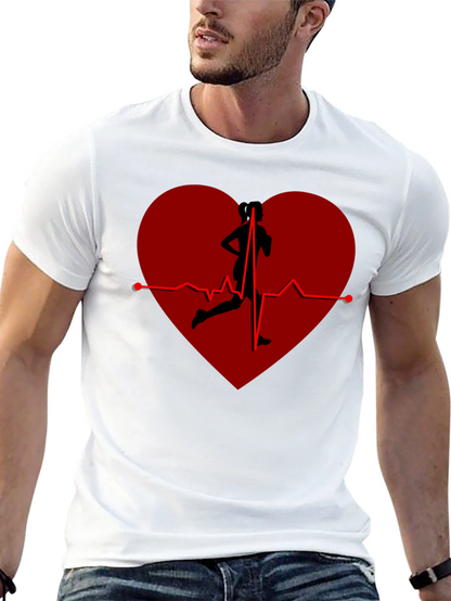 Camiseta Negra Corazón Running