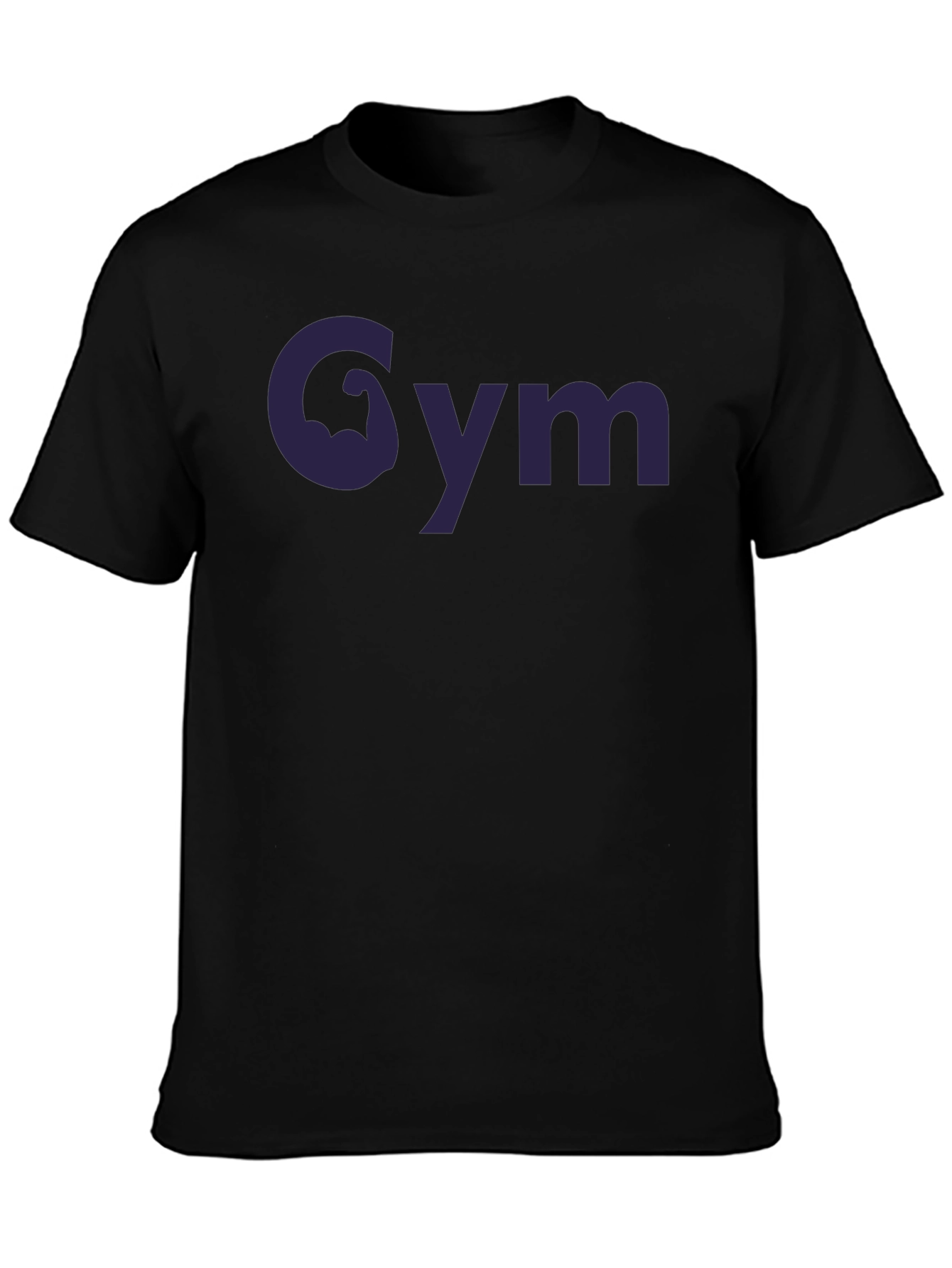 Camiseta Negra Gym con Diseño Musculoso
