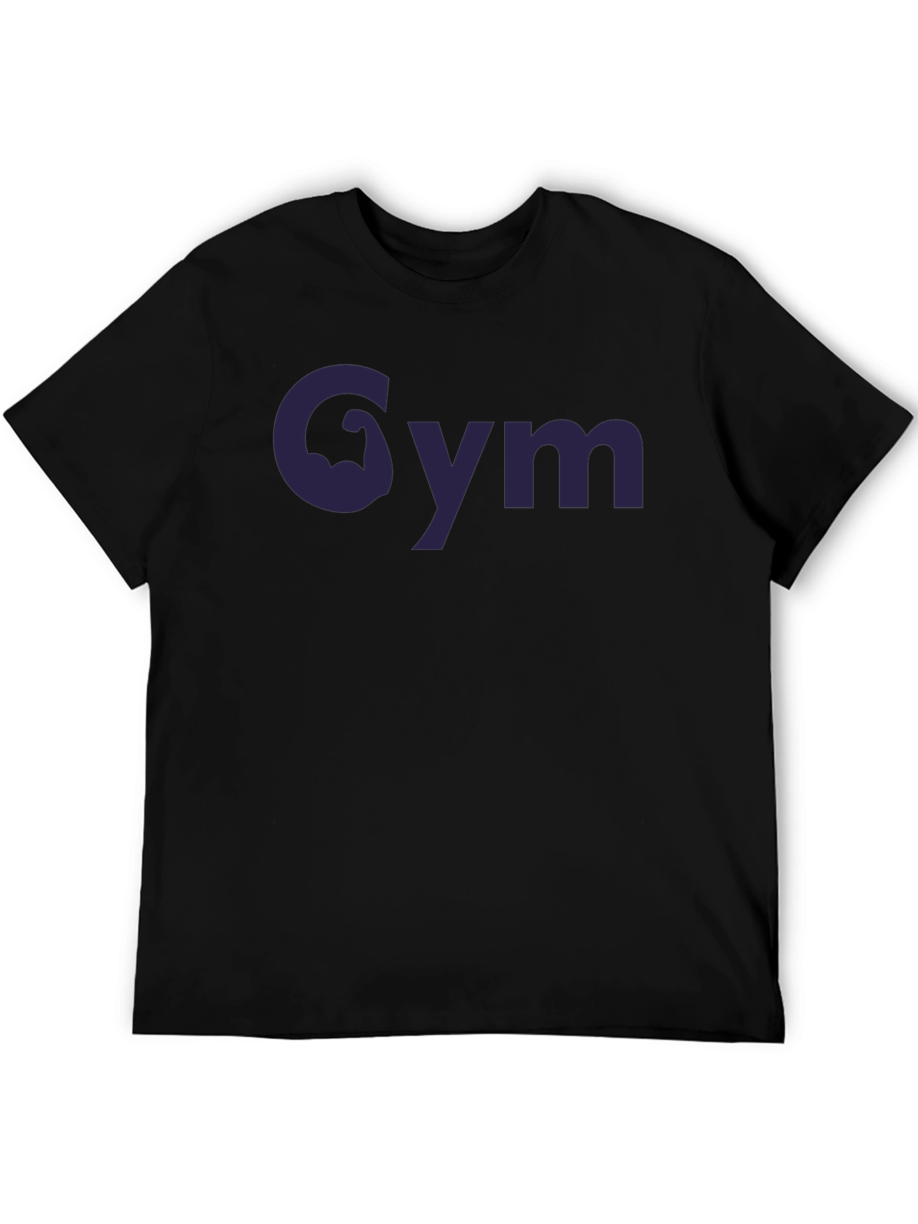 Camiseta Negra Gym con Diseño Musculoso