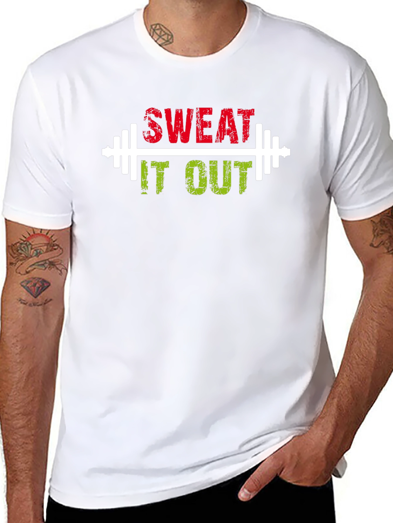 Camiseta Negra Deportiva Sweat It Out