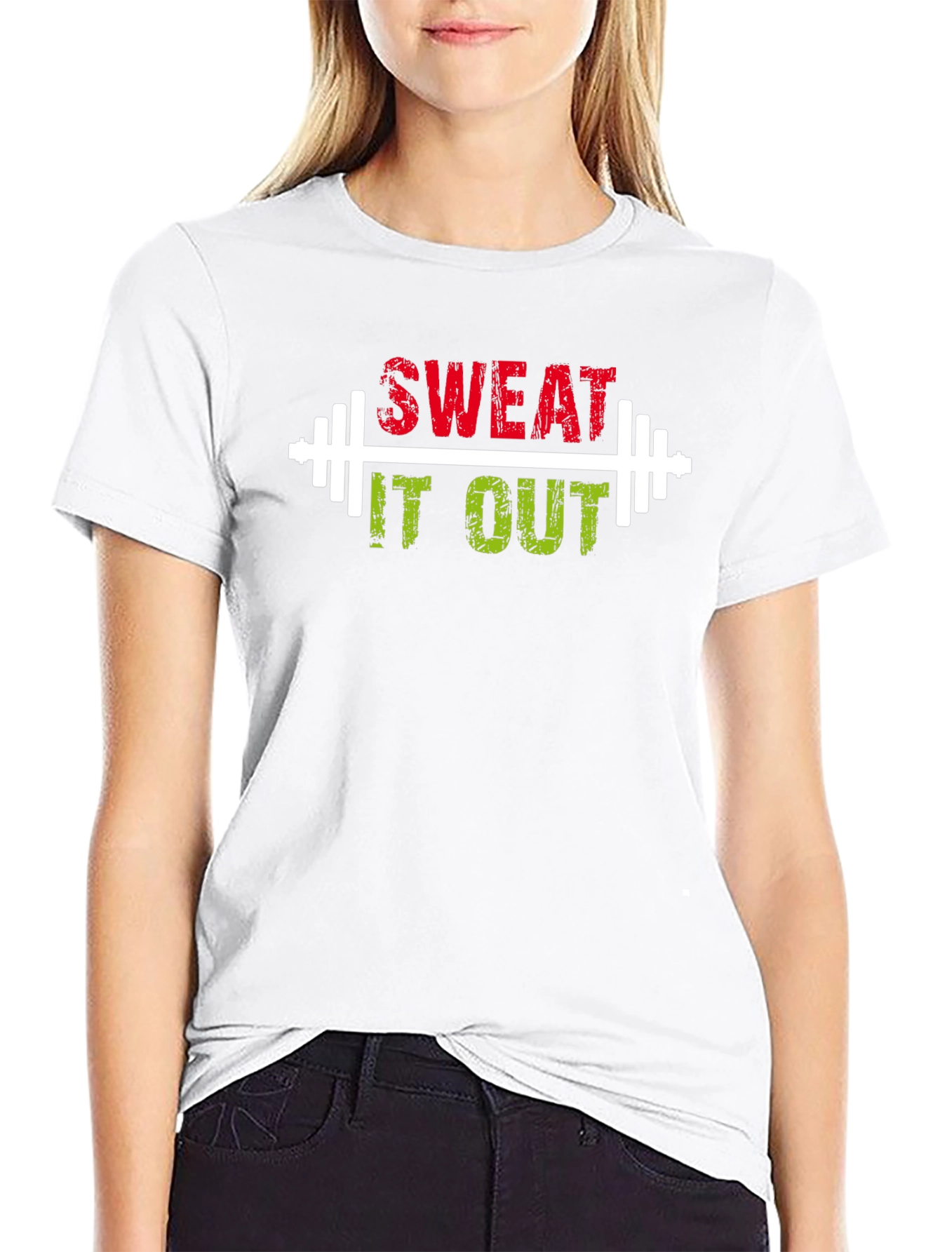 Camiseta Negra Deportiva Sweat It Out