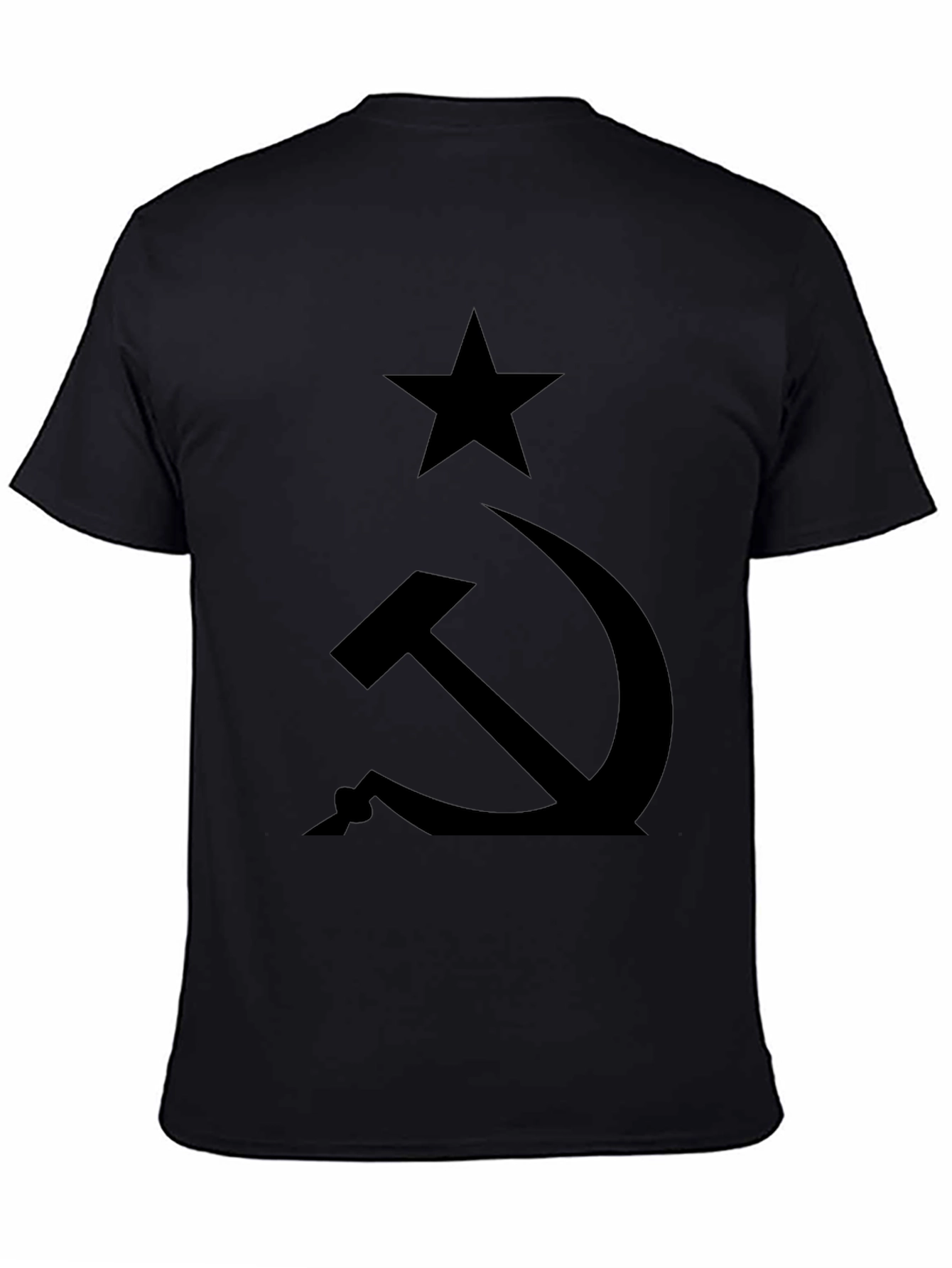 Camiseta Negra Comunista: Estrella y Hoz
