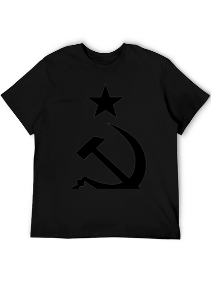 Camiseta Negra Comunista: Estrella y Hoz
