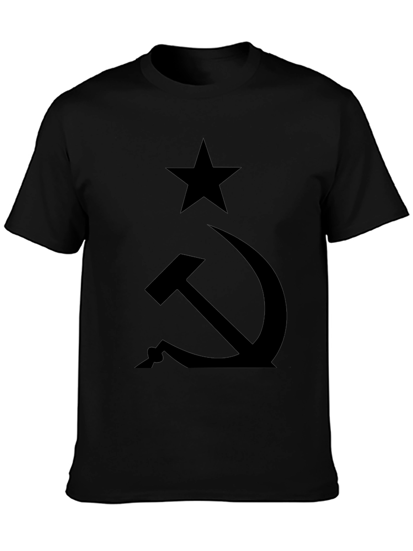 Camiseta Negra Comunista: Estrella y Hoz