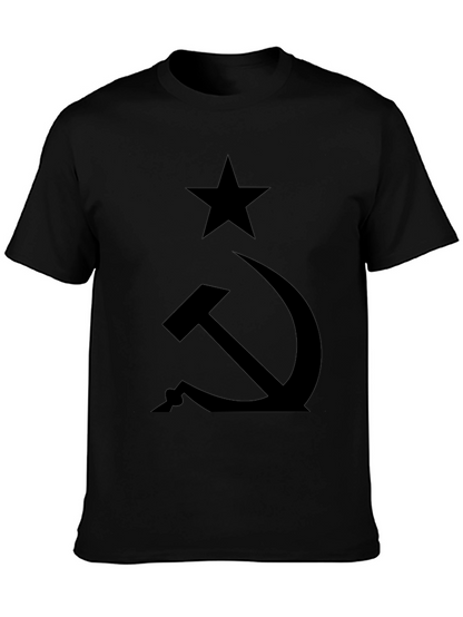 Camiseta Negra Comunista: Estrella y Hoz