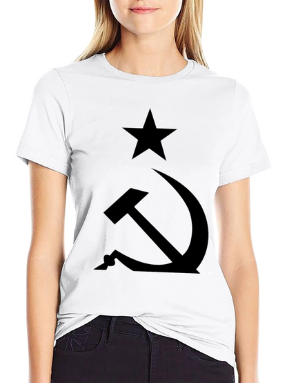 Camiseta Negra Comunista: Estrella y Hoz