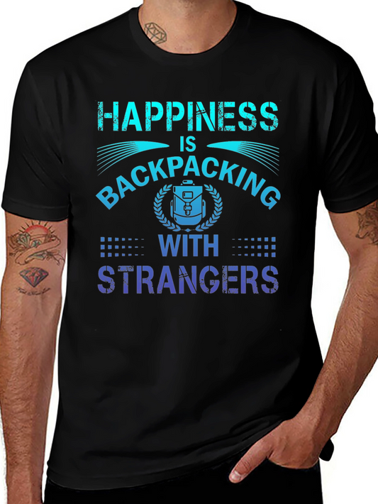 Camiseta La felicidad es hacer senderismo